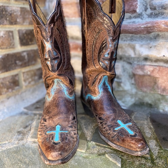 JB Dillion cross cowboy boots - Picture 4 of 5